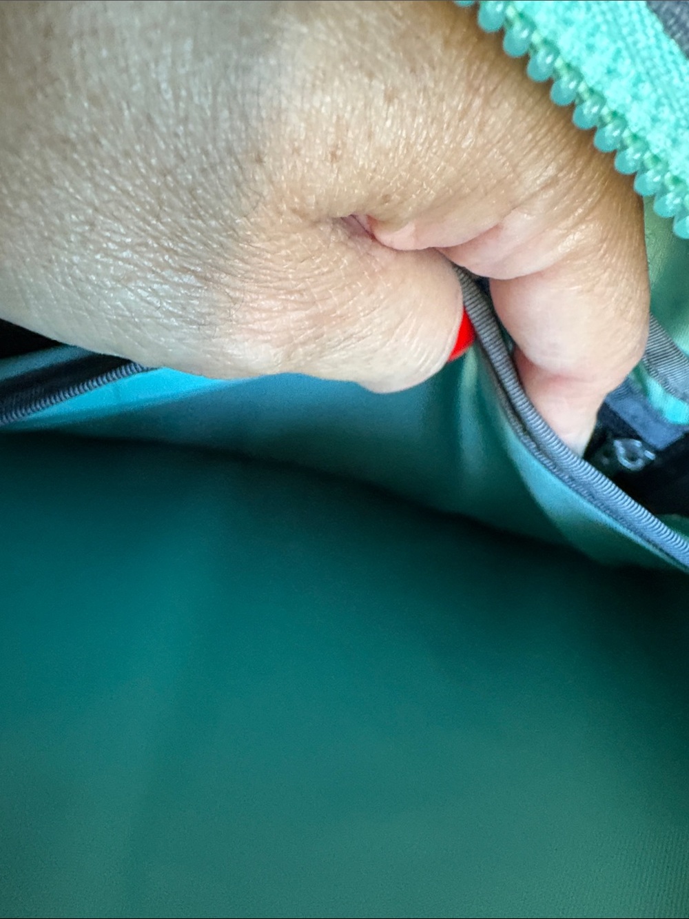 The North Face Gray Backpack with Mint Accents - Picture 6 of 13